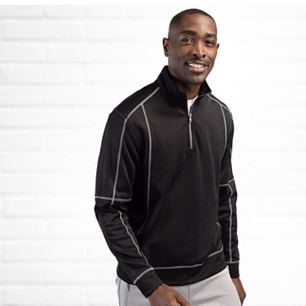 Clique Helsa Performance Mens Half Zip Pullover Sweatshirt Thumbnail