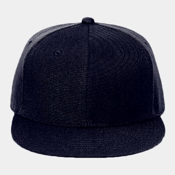 OTTO Wool Blend Twill Round Flat Visor "OTTO FIT" Six Panel Pro Style Baseball Cap Thumbnail